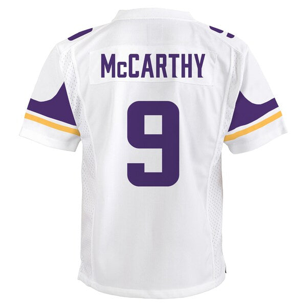 J.J. McCarthy Minnesota Vikings Nike Youth Game Jersey - White