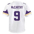 J.J. McCarthy Minnesota Vikings Nike Youth Game Jersey - White