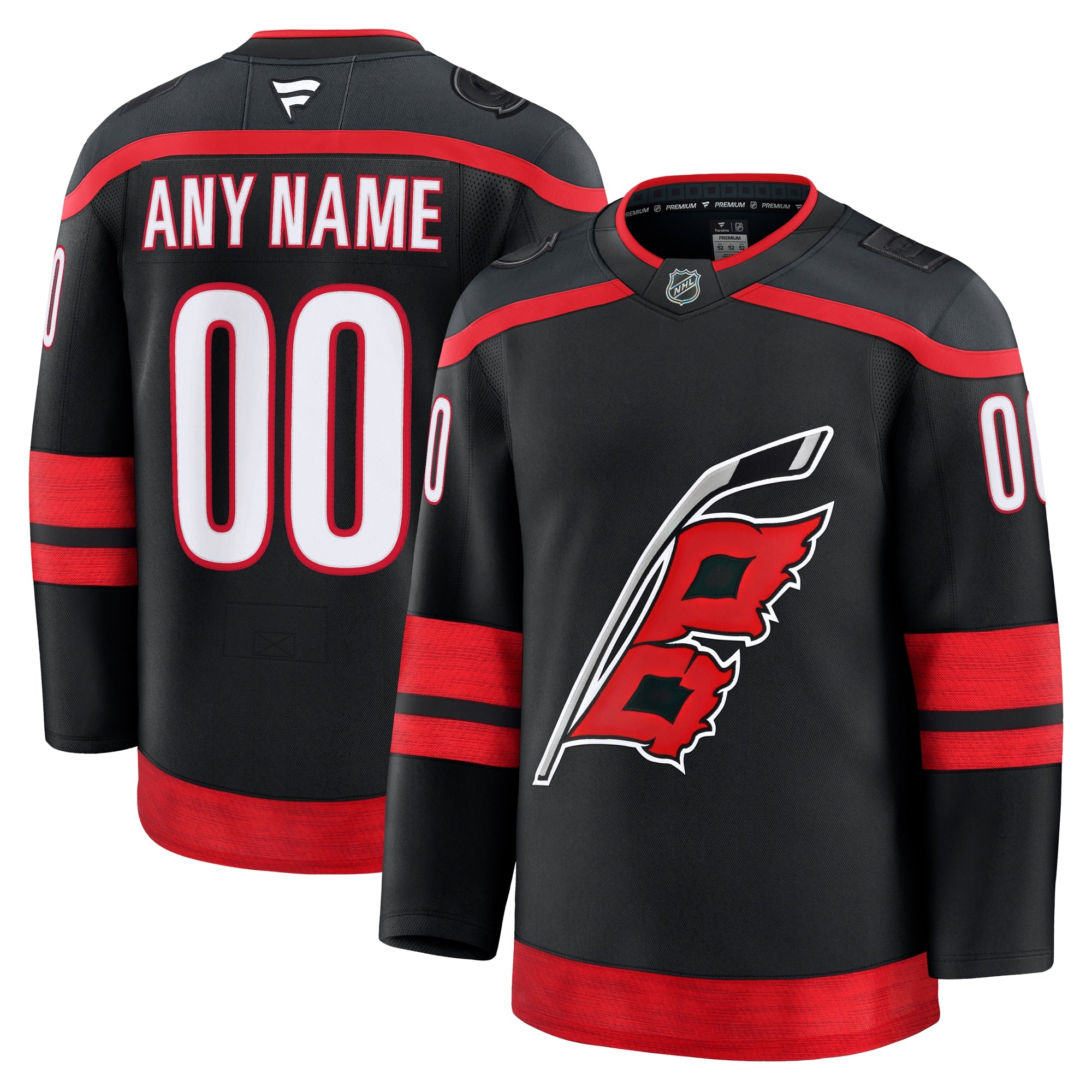 Carolina Hurricanes  Away Premium Custom Jersey - White/Red/Black