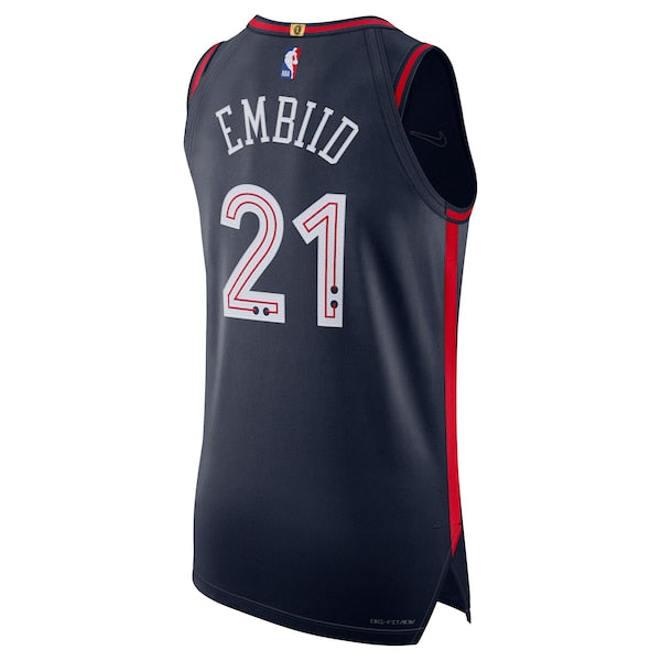 Nike Joel Embiid Philadelphia 76ers  Authentic Jersey - City Edition - Navy