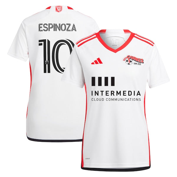 Cristian Espinoza San Jose Earthquakes adidas Women's 2024 The 50 Kit Replica Player Jersey - White