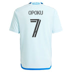 Kwadwo Opoku CF Montreal adidas Youth 2024 La Main Replica Player Jersey – Light Blue