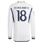 Aurélien Tchouaméni Los Merengues adidas 2023/24 Home Authentic Long Sleeve Player Jersey - White