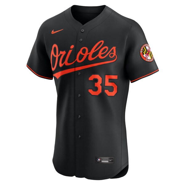 Adley Rutschman Baltimore Orioles Nike Alternate Elite Jersey - Black/White/Orange