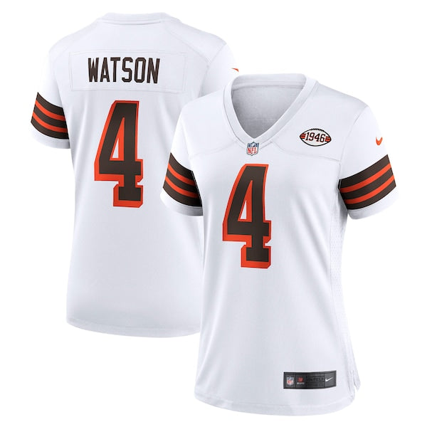 Deshaun Watson Cleveland Browns Nike Women's Player Jersey - White/Brown