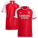 Arsenal adidas 2023/24 Home Authentic Custom Patch Jersey - Red