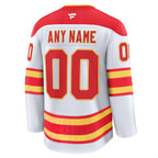 Calgary Flames  Away Premium Custom Jersey - White/Red/Black