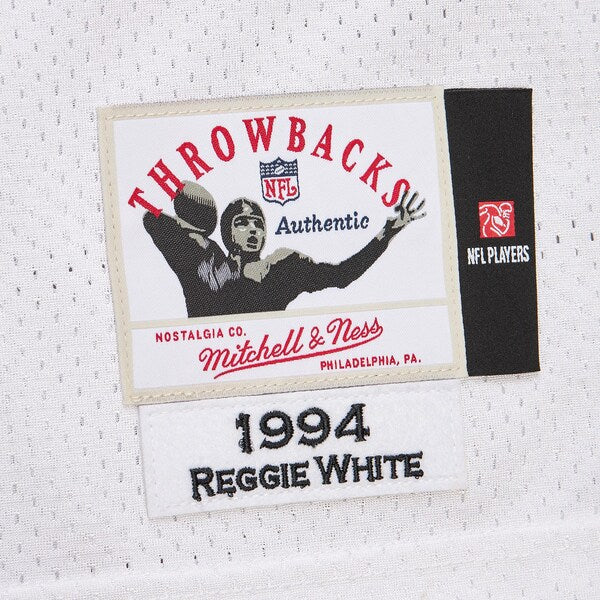 Reggie White Green Bay Packers 1994  Authentic Throwback Retired Player Jersey - White