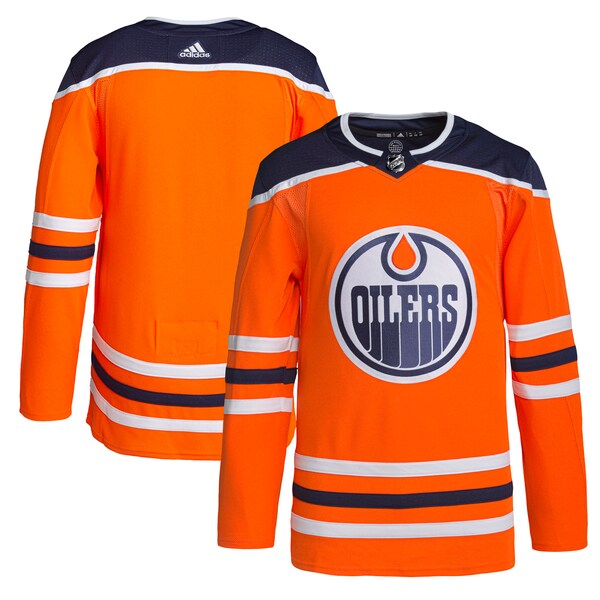 Edmonton Oilers adidas Men's Home Authentic Jersey - Orange