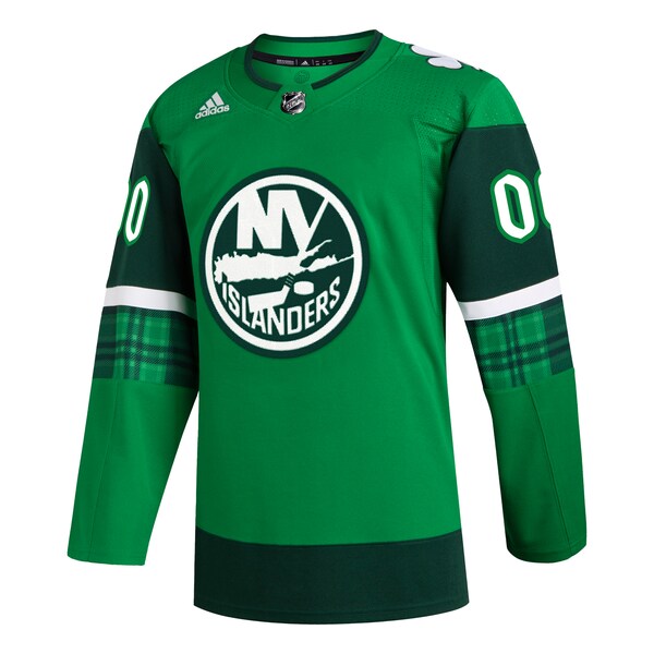 New York Islanders adidas St. Patrick's Day Authentic Custom Jersey - Kelly Green
