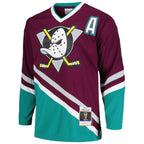 Teemu Selanne Anaheim Ducks  1996/97 Alternate Captain Patch Blue Line Player Jersey - Purple