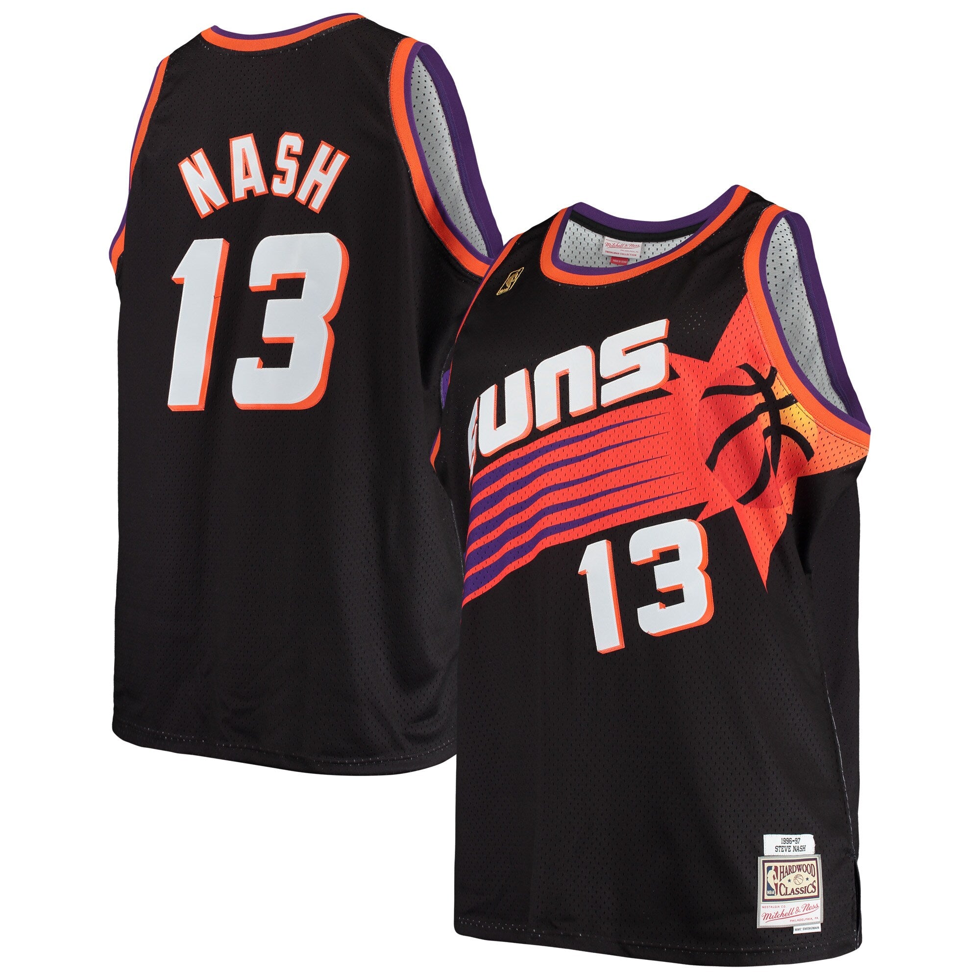 Steve Nash Phoenix Suns Big & Tall Hardwood Classics 1996/97 Swingman Jersey - White/Black
