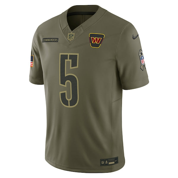 Jayden Daniels Washington Commanders Nike 2025 Salute to Service Limited Jersey - Olive