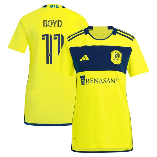 Tyler Boyd Nashville SC adidas Women's 2024 The 615 Kit Replica Player Jersey - Yellow/Black