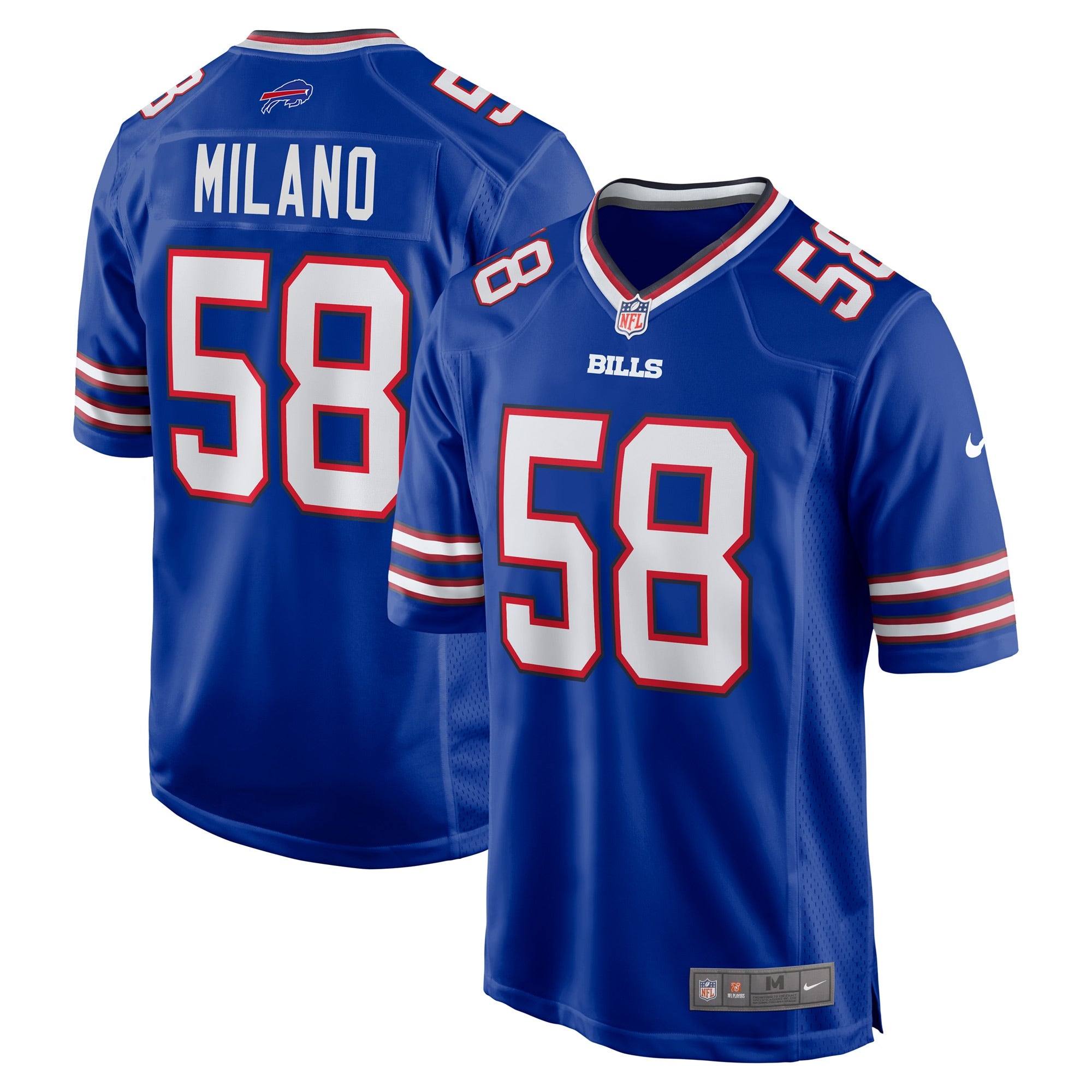 Matt Milano Buffalo Bills Nike Alternate Game Jersey - Red/Royal