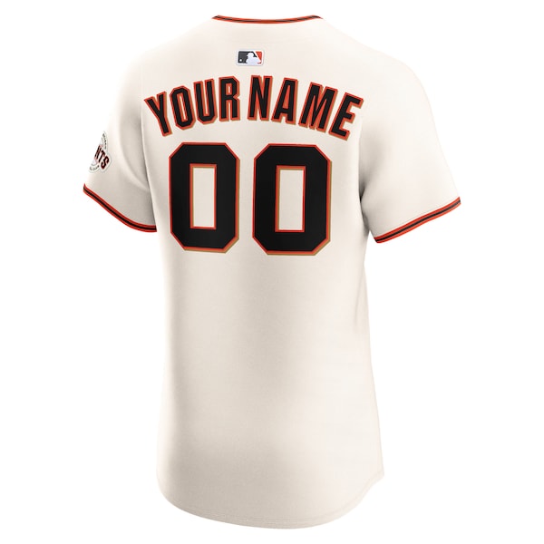 San Francisco Giants Nike Home Elite Custom Jersey - Cream