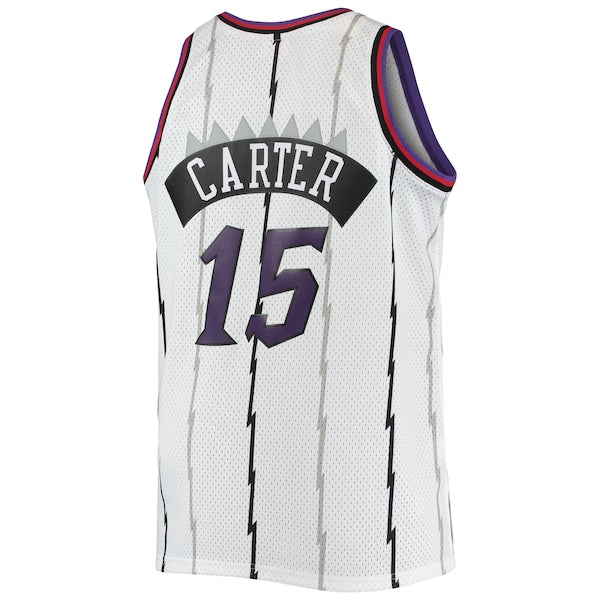 Vince Carter Toronto Raptors 1998/99 Big & Tall Hardwood Classics Swingman Jersey - White/Purple