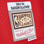 Hakeem Olajuwon Houston Rockets Hardwood Classics 1993/94 Split Swingman Jersey - Navy/Red