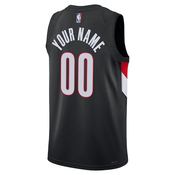 Portland Trail Blazers Nike Unisex Swingman Custom Jersey - Icon Edition - Black