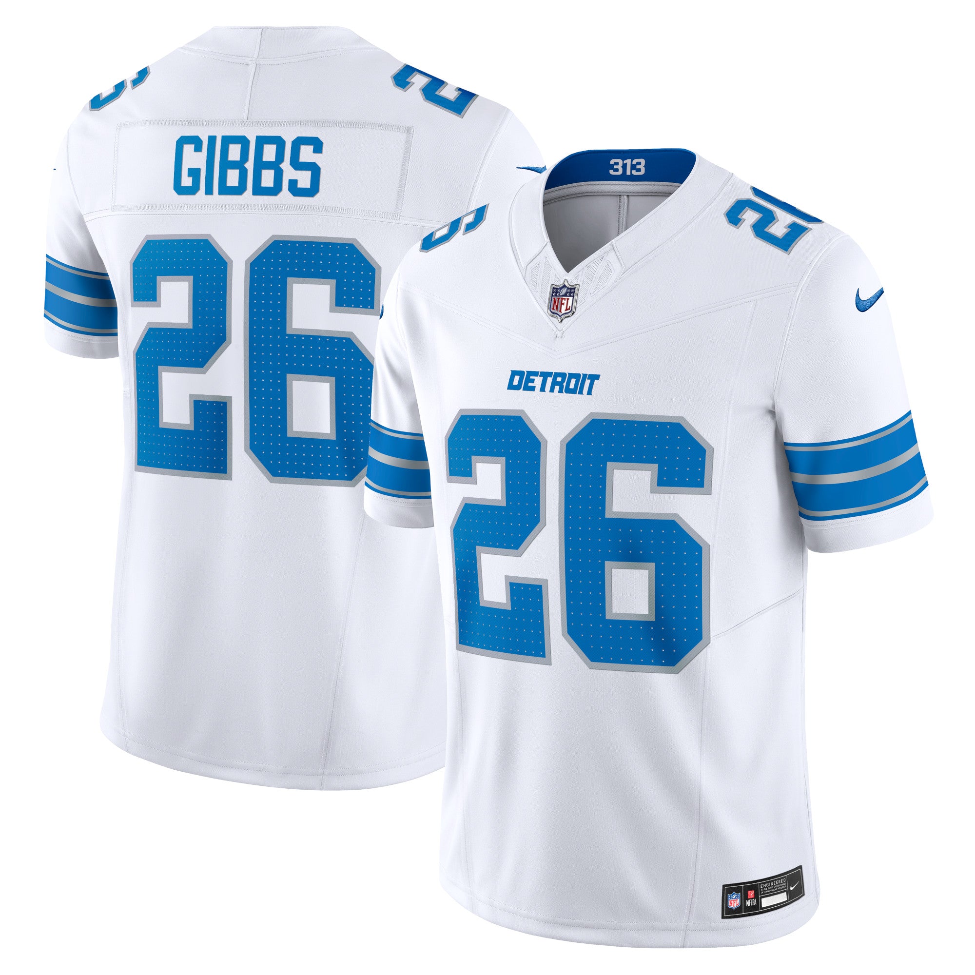 Jahmyr Gibbs Detroit Lions Nike Vapor F.U.S.E. Limited Jersey - Blue/White
