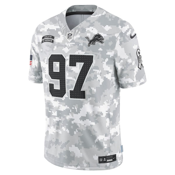 Aidan Hutchinson Detroit Lions Nike 2024 Salute to Service Limited Jersey - Arctic Camo