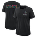New Orleans Saints Nike Women's 2025 NFL Crucial Catch Tri-Blend Dri-FIT T-Shirt - Black