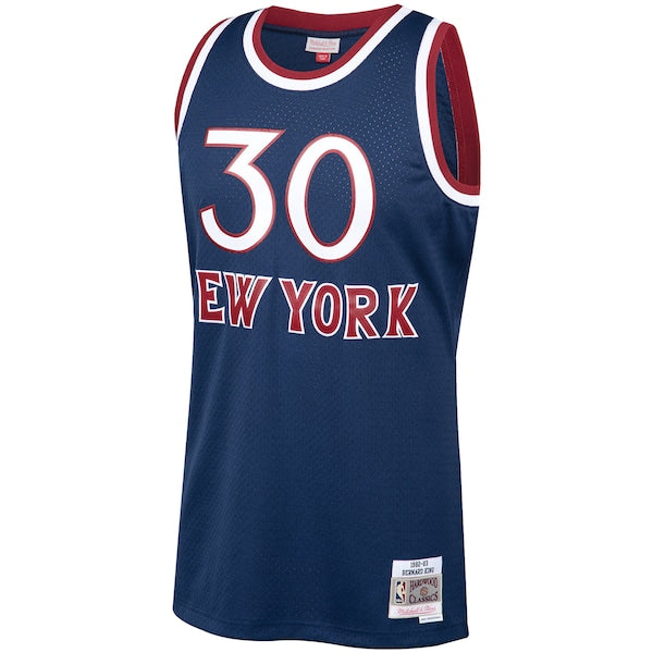 Bernard King New York Knicks 1982/83 Hardwood Classics Swingman Jersey - Navy