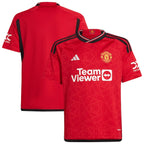 Manchester United adidas Youth 2023/24 Home Replica Jersey - Red