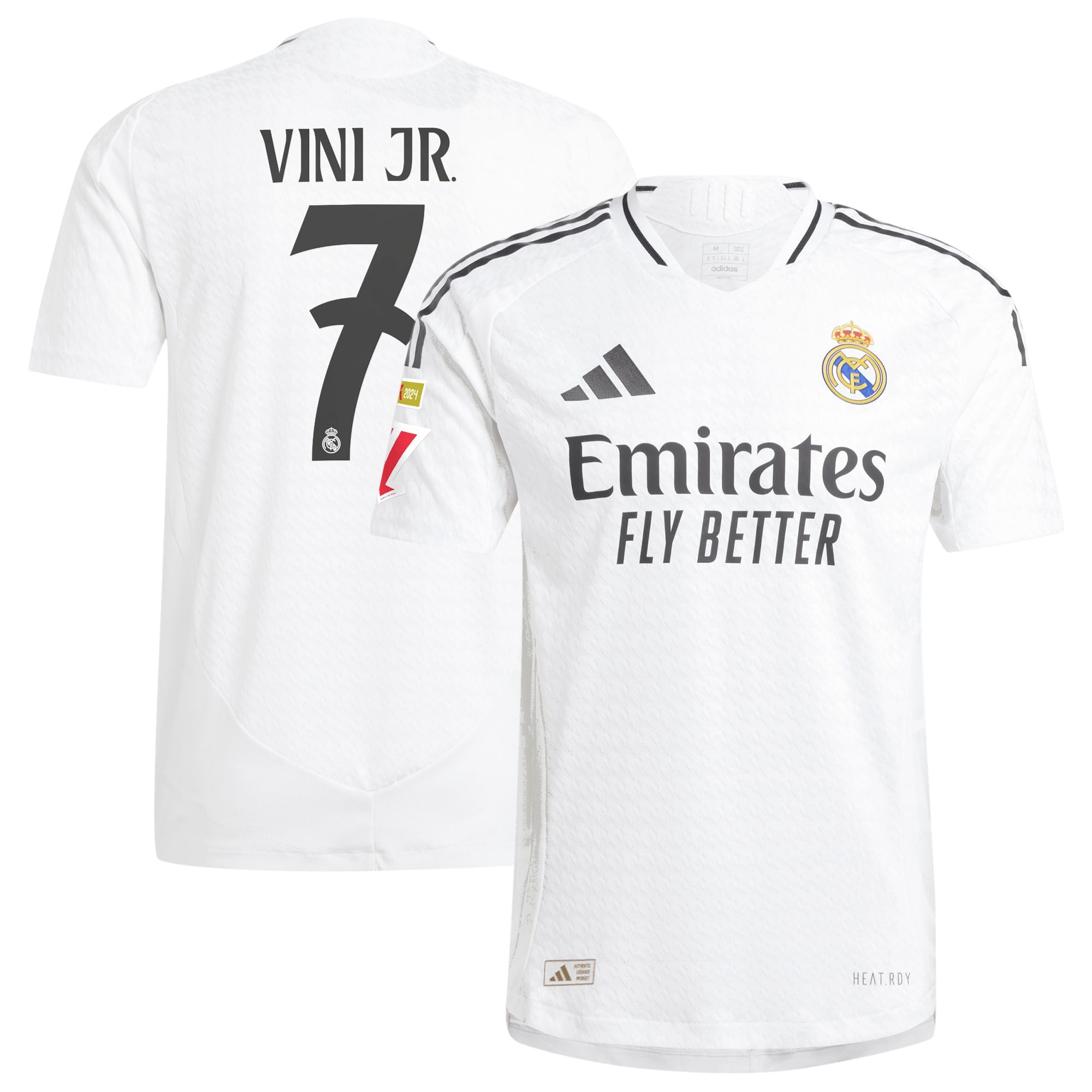 Vini Jr. Los Merengues adidas Originals 2024/25 Third Authentic Player Jersey - Charcoal/White