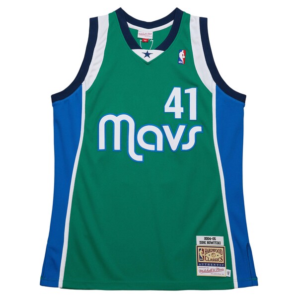 Dirk Nowitzki Dallas Mavericks  2004/05 Hardwood Classics Authentic Jersey - Green