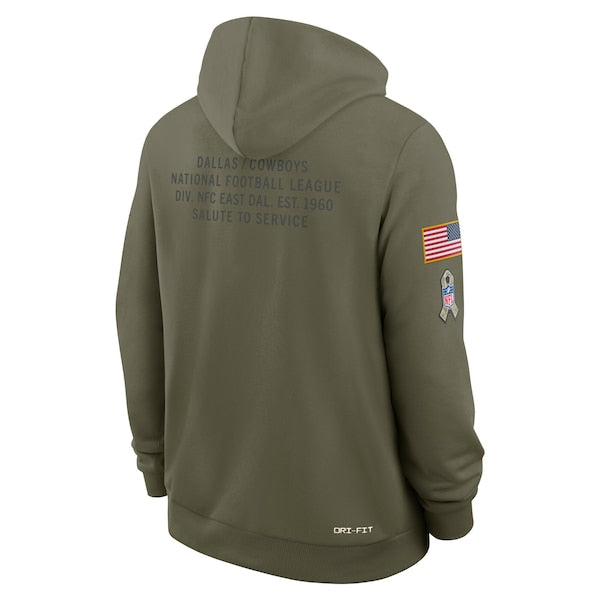 Dallas Cowboys Nike 2025 Salute to Service Sideline Standard Issue Dri-FIT Hoodie - Olive