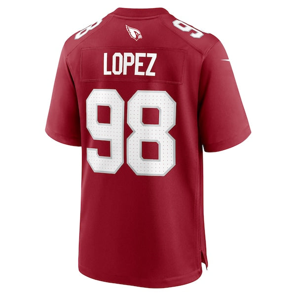 Roy Lopez Arizona Cardinals Nike Team Game Jersey -  Cardinal
