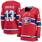 Cole Caufield Montreal Canadiens  Women's Home Premier Breakaway Player Jersey Breakaway Jersey - Red