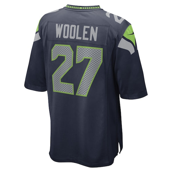 Tariq Woolen Seattle Seahawks Nike Game Player Jersey - College Navy/Neon Green