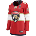 Florida Panthers  Women's 2025 Stanley Cup Champions Breakaway Custom Jersey - Red