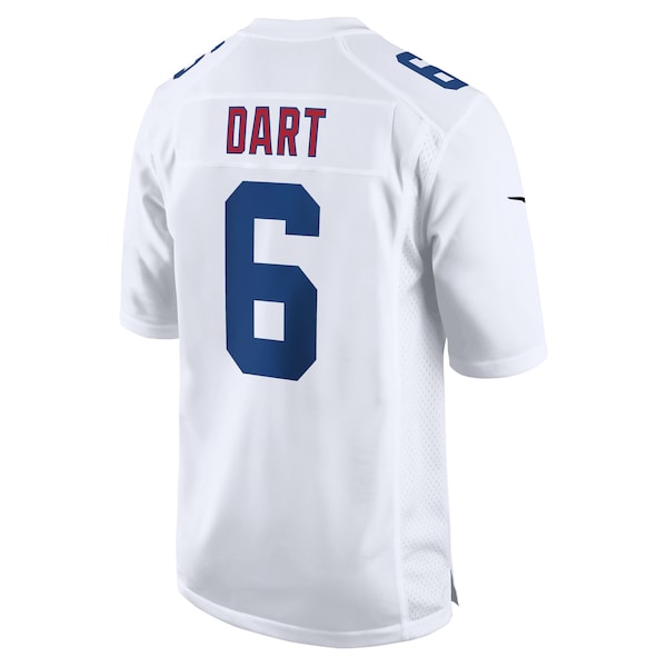 Men's New York Giants Jaxson Dart Nike Tundra White Fashion Game Jersey - Black/White
