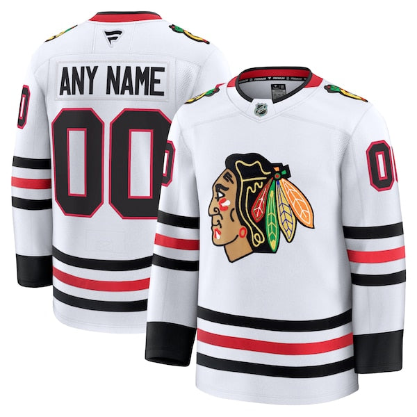 Chicago Blackhawks  Away Premium Custom Jersey - White/Red