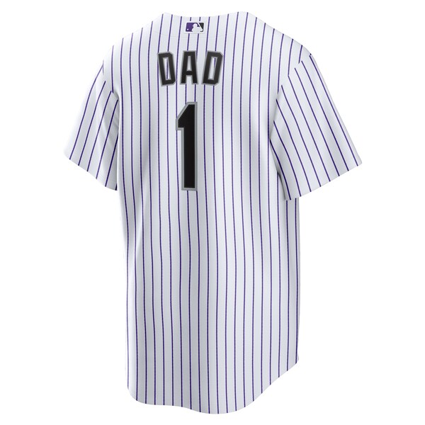Colorado Rockies Nike #1 Dad Home Replica Jersey - White