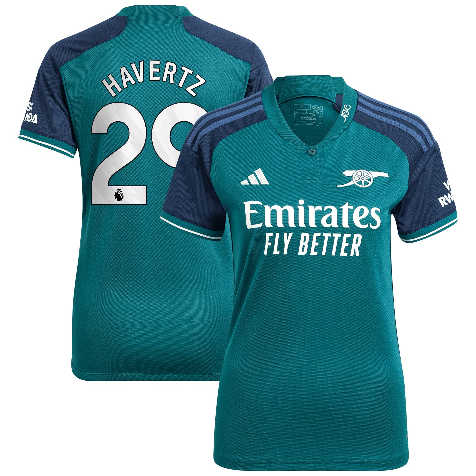 Kai Havertz Arsenal adidas Women's 2023/24 Home Replica Player Jersey - Red/Green/Yellow