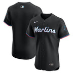 Miami Marlins Nike Alternate Elite Jersey - Black