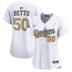 Mookie Betts Los Angeles Dodgers Nike Women's 2025 Gold Collection Limited Jersey - White