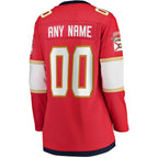 Florida Panthers  Women's Home 2024 Stanley Cup Champions Breakaway Custom Jersey – Red
