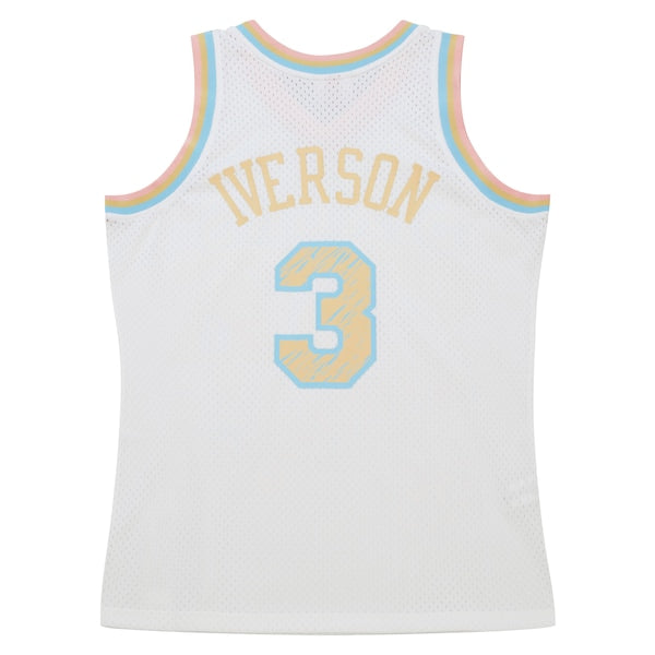 Allen Iverson Philadelphia 76ers 2002/03 Swingman Sidewalk Sketch Jersey - White