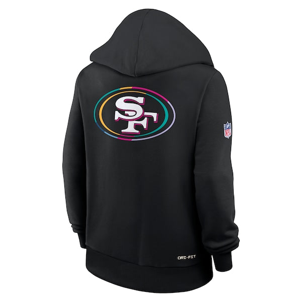 San Francisco 49ers Nike Women's 2025 NFL Crucial Catch Sideline Standard Issue Dri-FIT Hoodie - Black