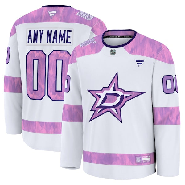 Dallas Stars  2024 Hockey Fights Cancer Custom Practice Jersey - White