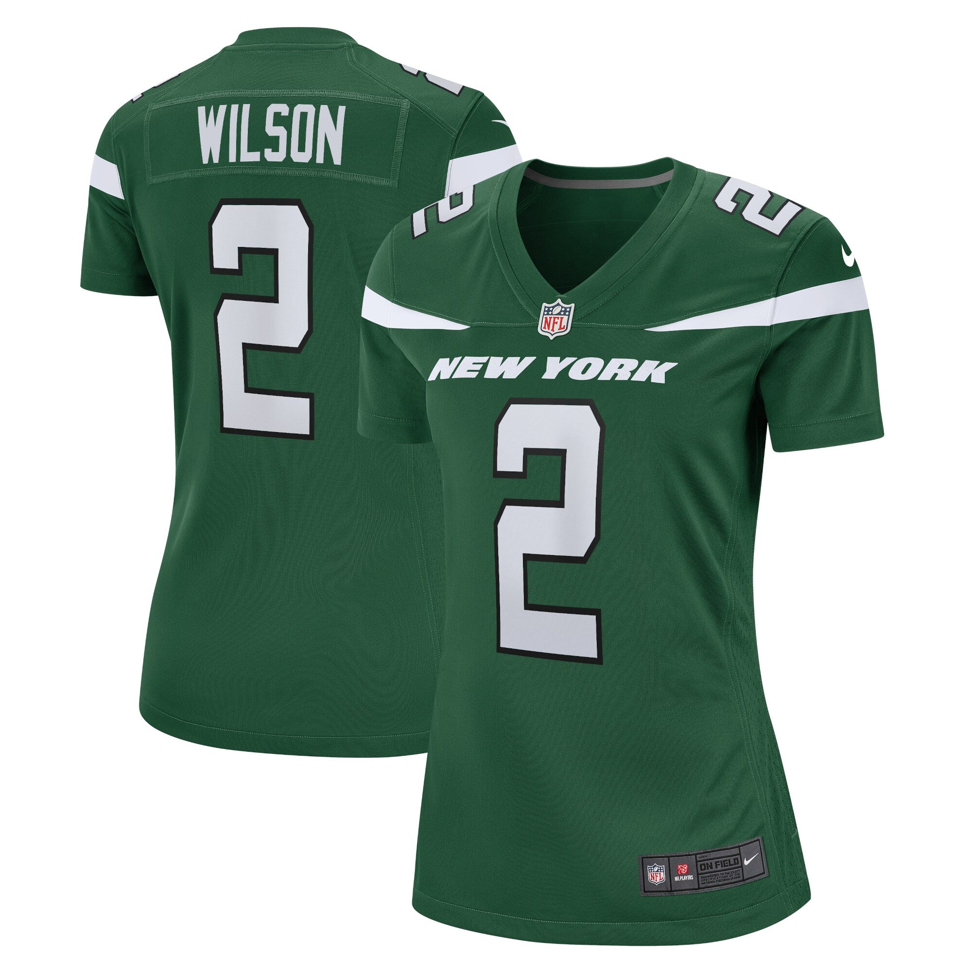 Zach Wilson New York Jets Nike Women's Player Jersey - White/Black/Green
