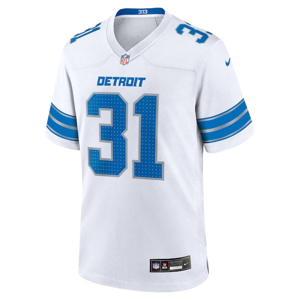 Kerby Joseph Detroit Lions Nike Game Jersey -  White/Blue