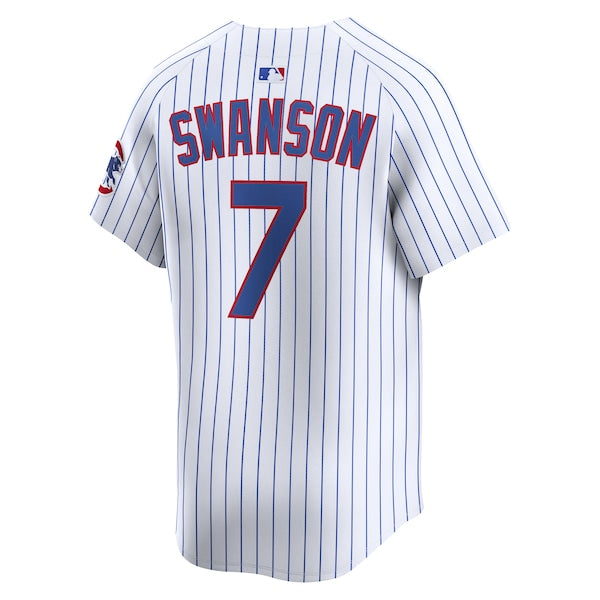 Dansby Swanson Chicago Cubs Nike Home Limited Player Jersey - White