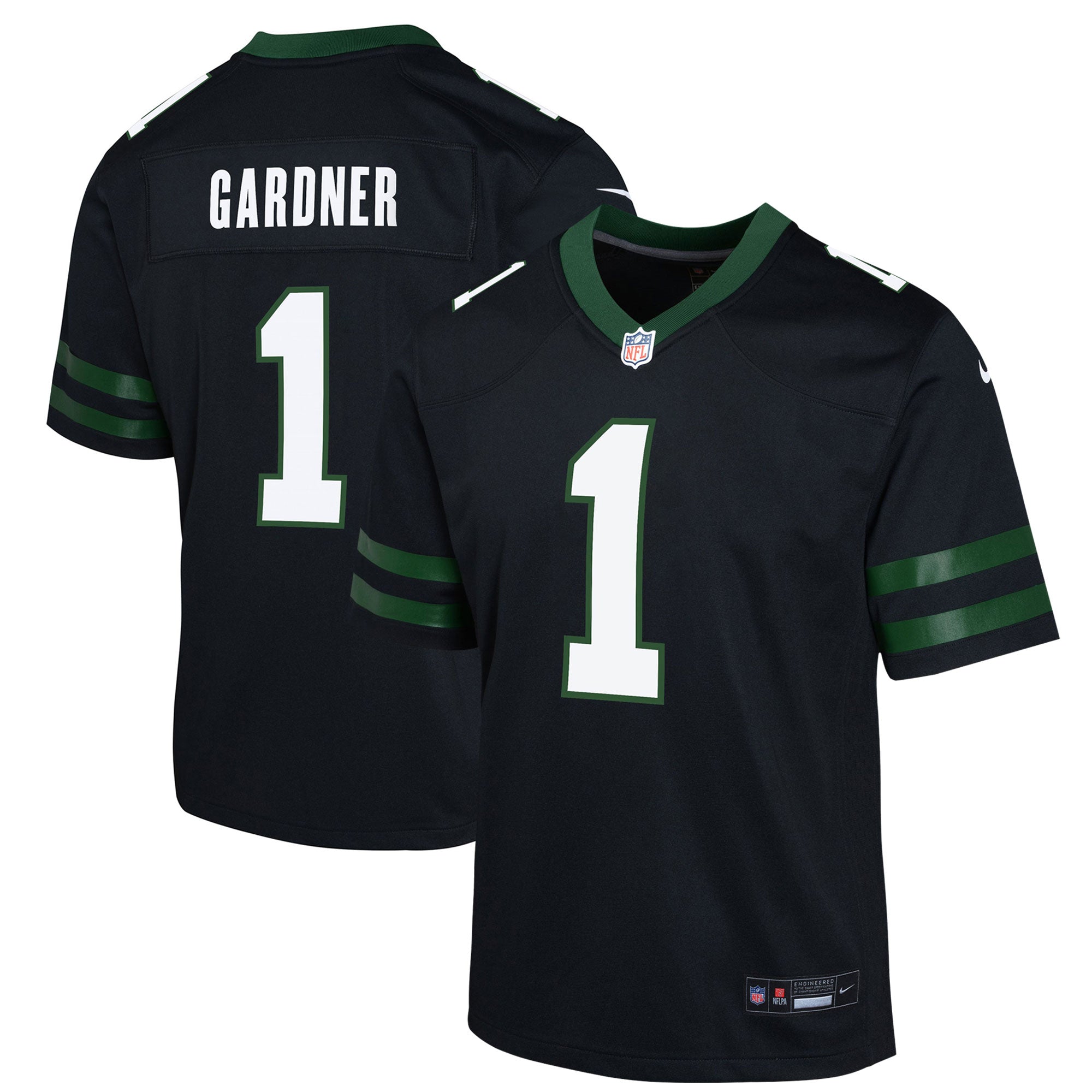 Ahmad Sauce Gardner New York Jets Nike Youth Game Jersey - Legacy White/Black/Green