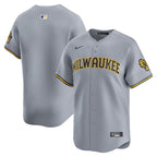 Milwaukee Brewers Nike Away Limited Jersey - Gray